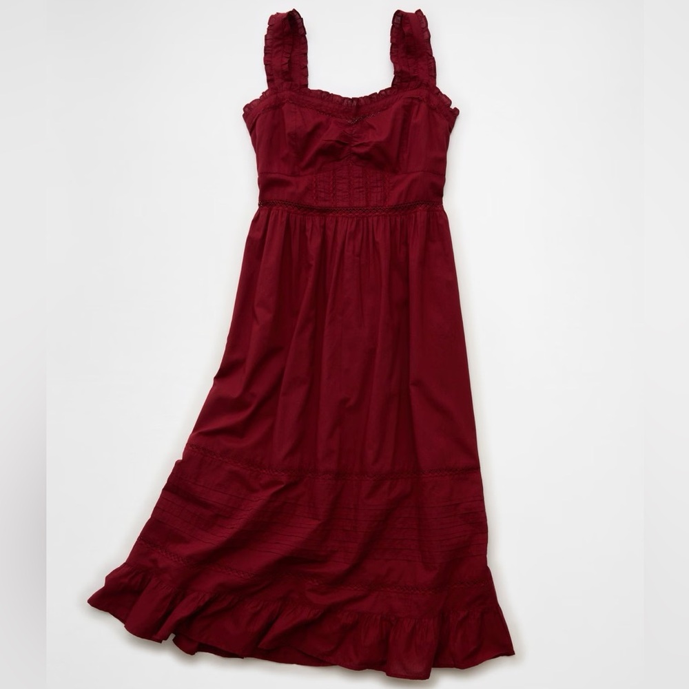 NWT American Eagle Catie Corset Midi Dress - Antique Rose - Picture 4 of 11